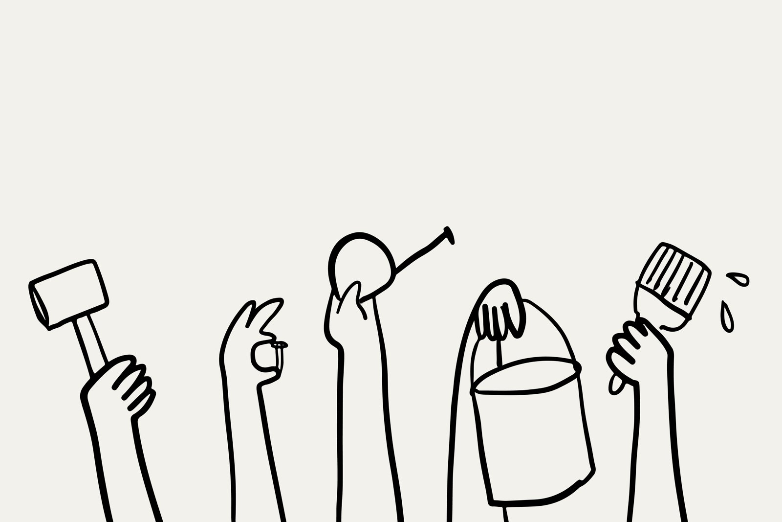 DIY doodle vector home renovation concept